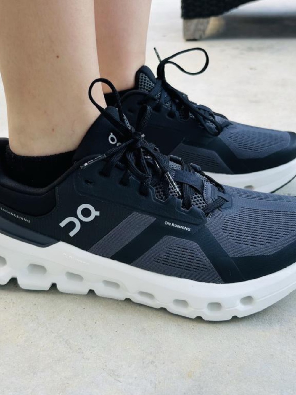 On Running Men’s Athletic Sneakers - Black/White